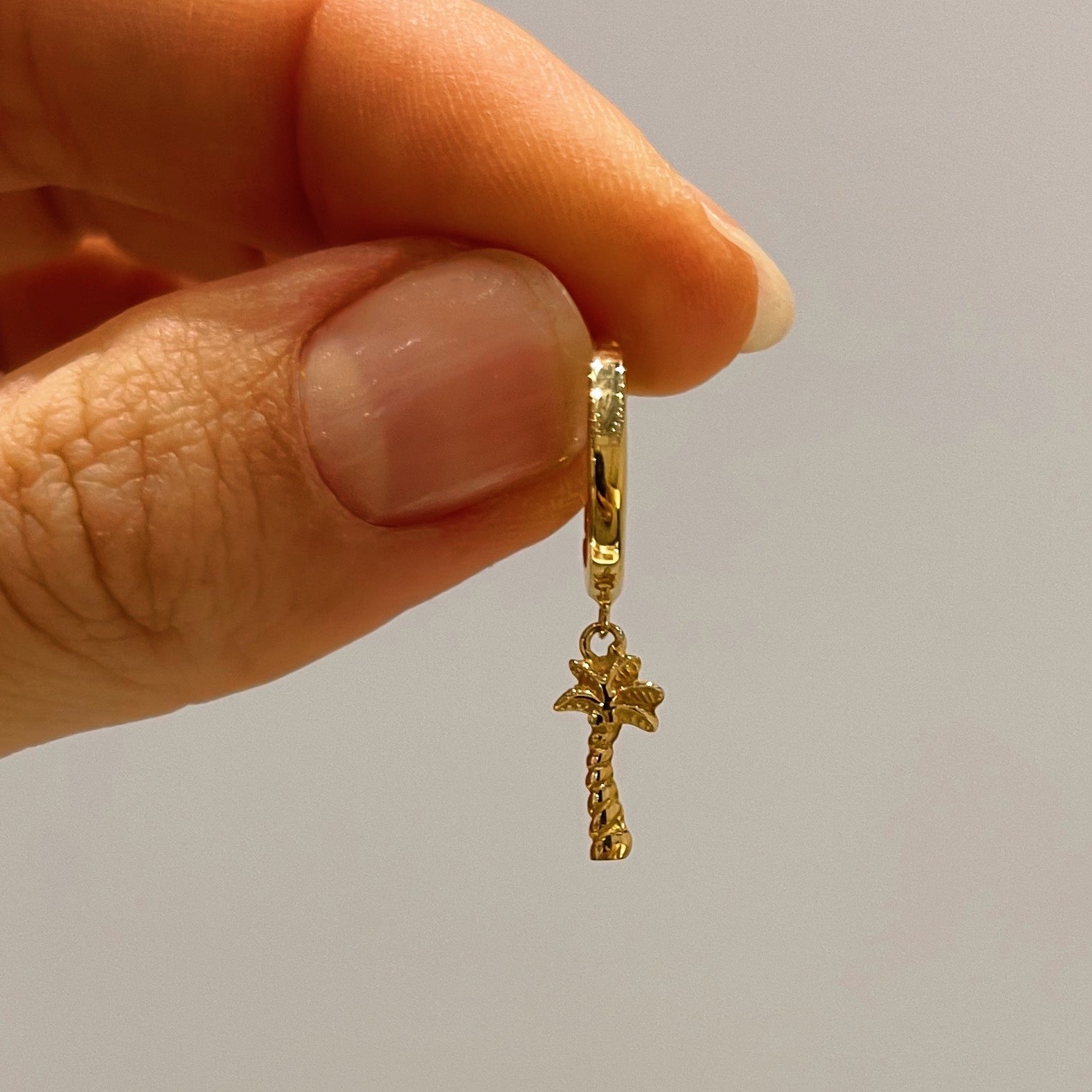 PREORDER Mini Kreole mit Palmtree Anhänger ✨ vergoldet - Tropical Tribe