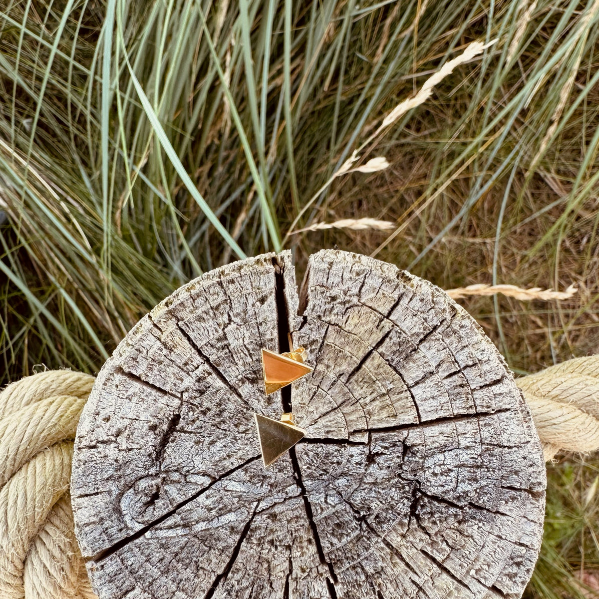 Triangle Dreieck Ohrstecker ✨ vergoldet - Tropical Tribe