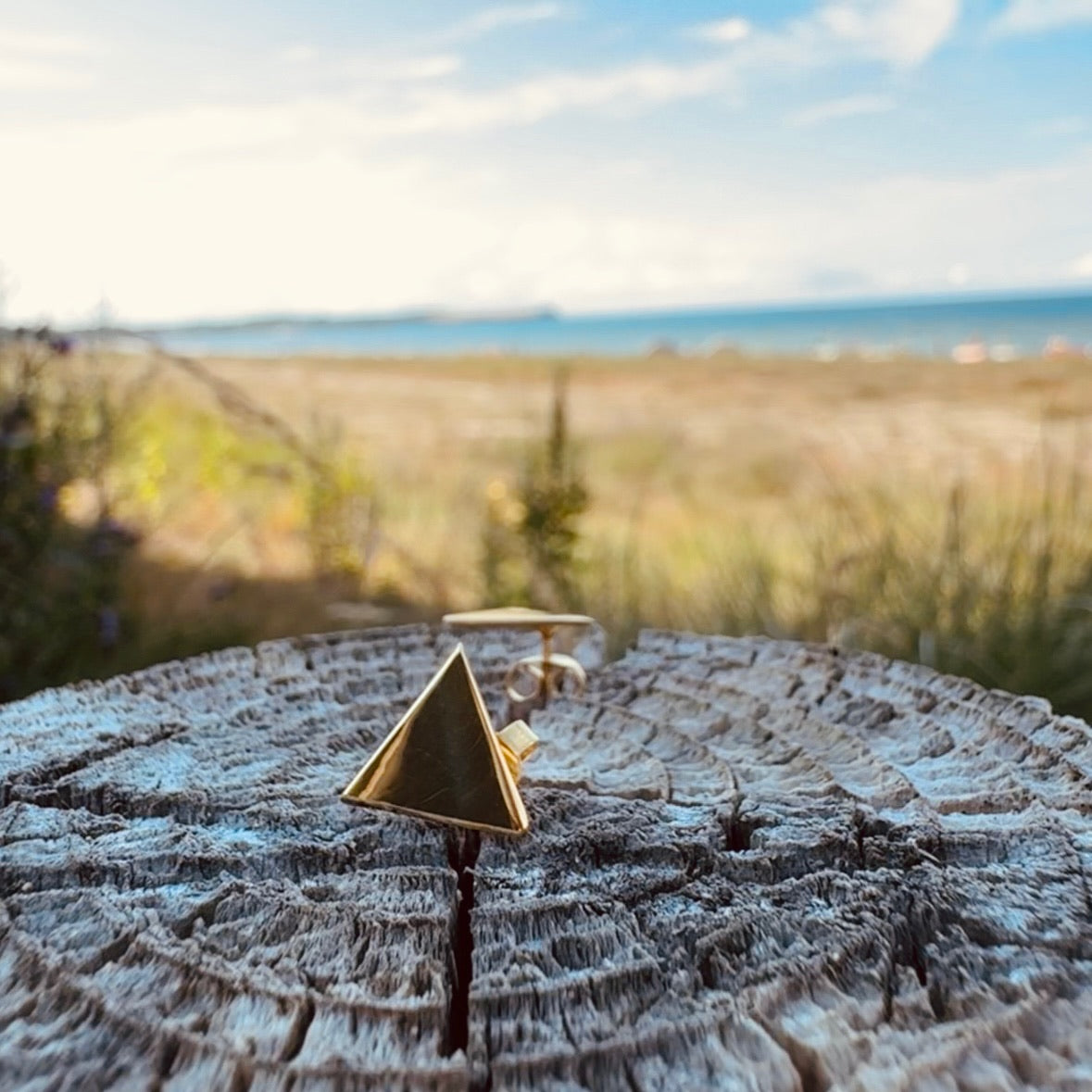 Triangle Dreieck Ohrstecker ✨ vergoldet - Tropical Tribe