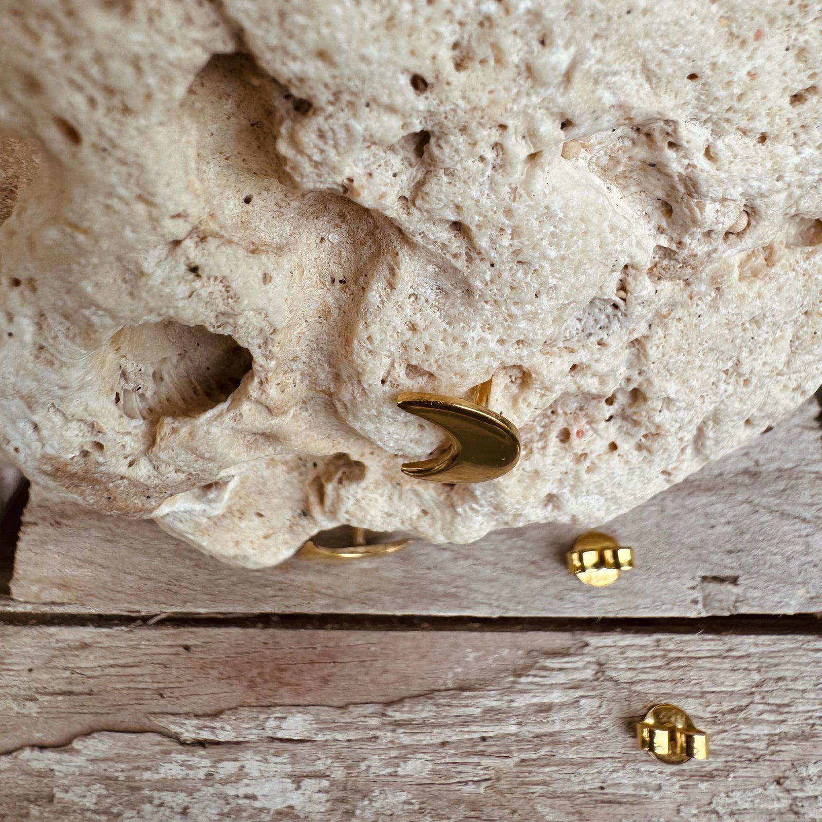 Mond Ohrstecker ✨ vergoldet - Tropical Tribe