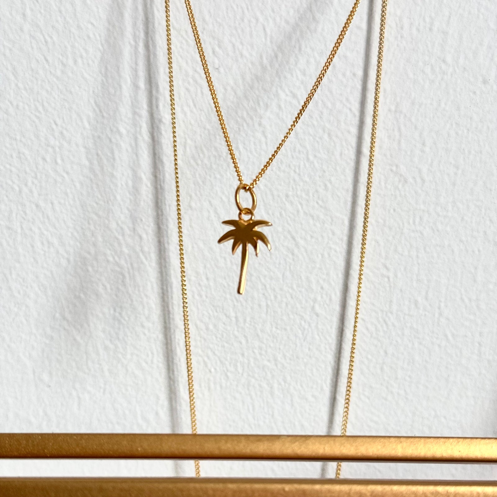 Kette mit Palmen Anhänger ✨ vergoldet - Tropical Tribe