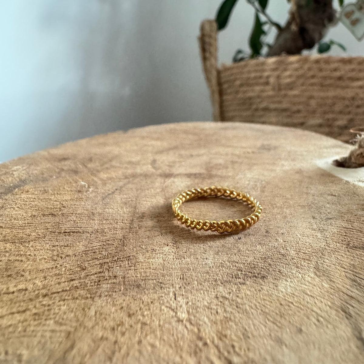 Geflochtener Twist-Ring ✨ vergoldet - Tropical Tribe