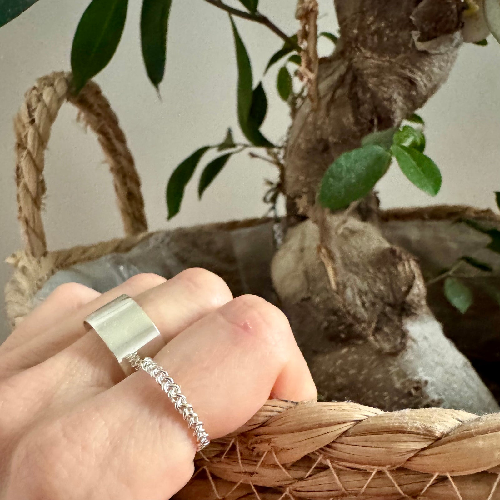 Geflochtener Twist-Ring aus 925er-Sterling Silber - Tropical Tribe