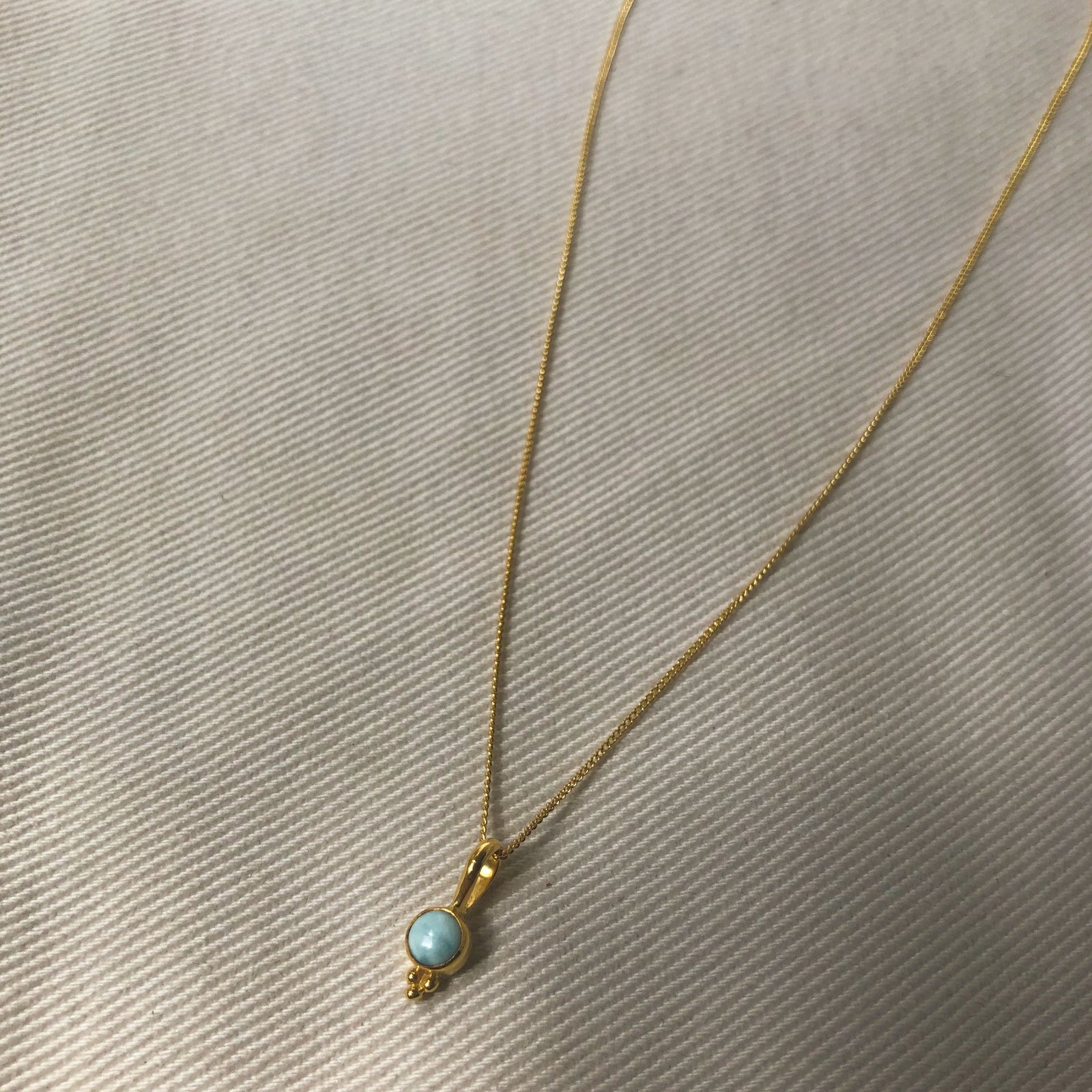 PREORDER Larimar Kette mit Perlen ✨ vergoldet - Tropical Tribe