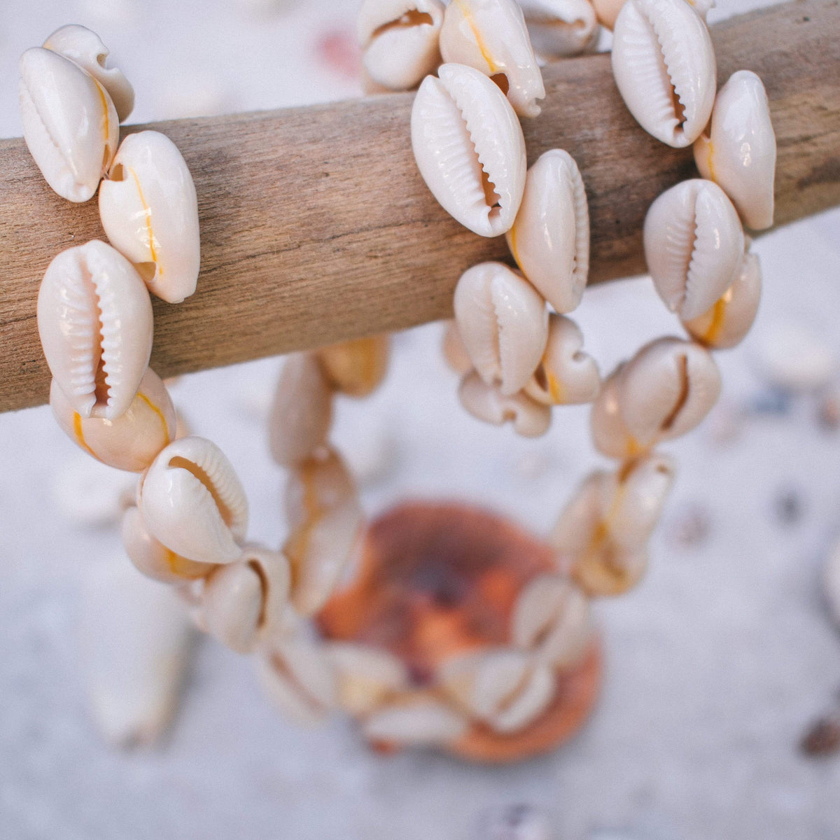 Lange Cowrie Muschel Kette - Tropical Tribe