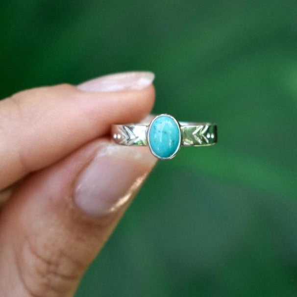 Gypsy Ring mit Türkis Edelstein aus 925 Sterling Silver - Tropical Tribe