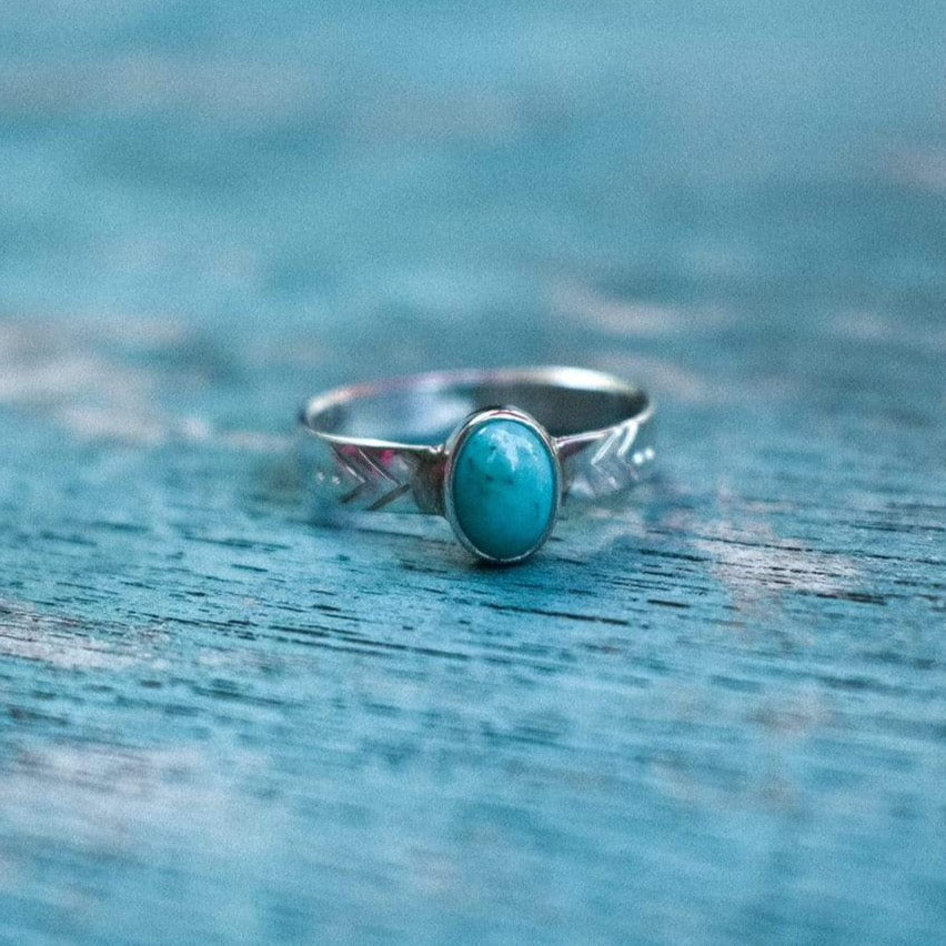 Gypsy Ring mit Türkis Edelstein aus 925 Sterling Silver - Tropical Tribe