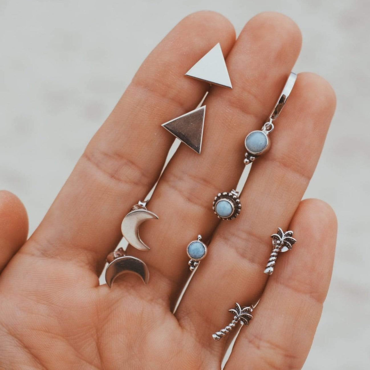 Schlichte Triangle Dreieck Ohrstecker - Tropical Tribe