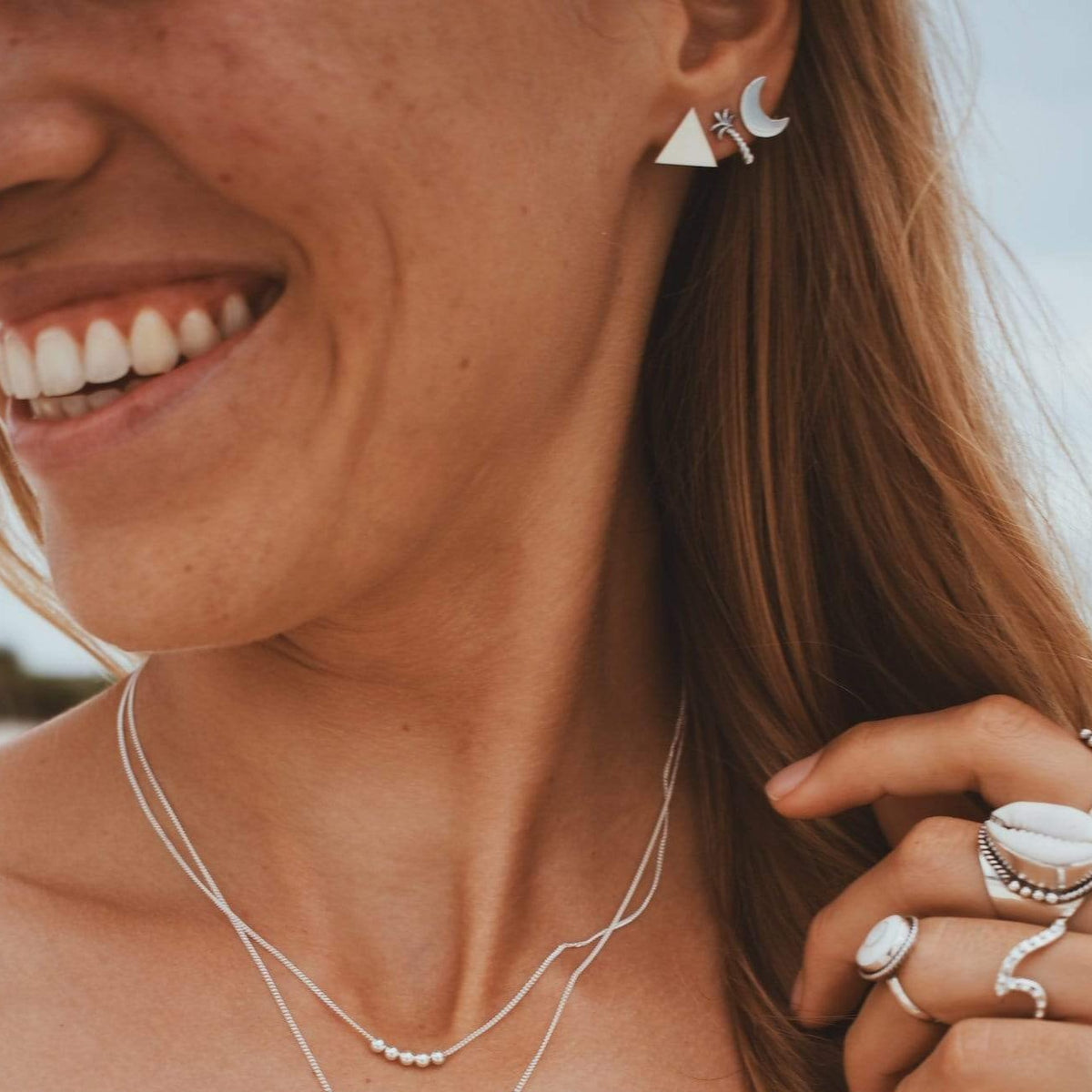 Schlichte Triangle Dreieck Ohrstecker - Tropical Tribe