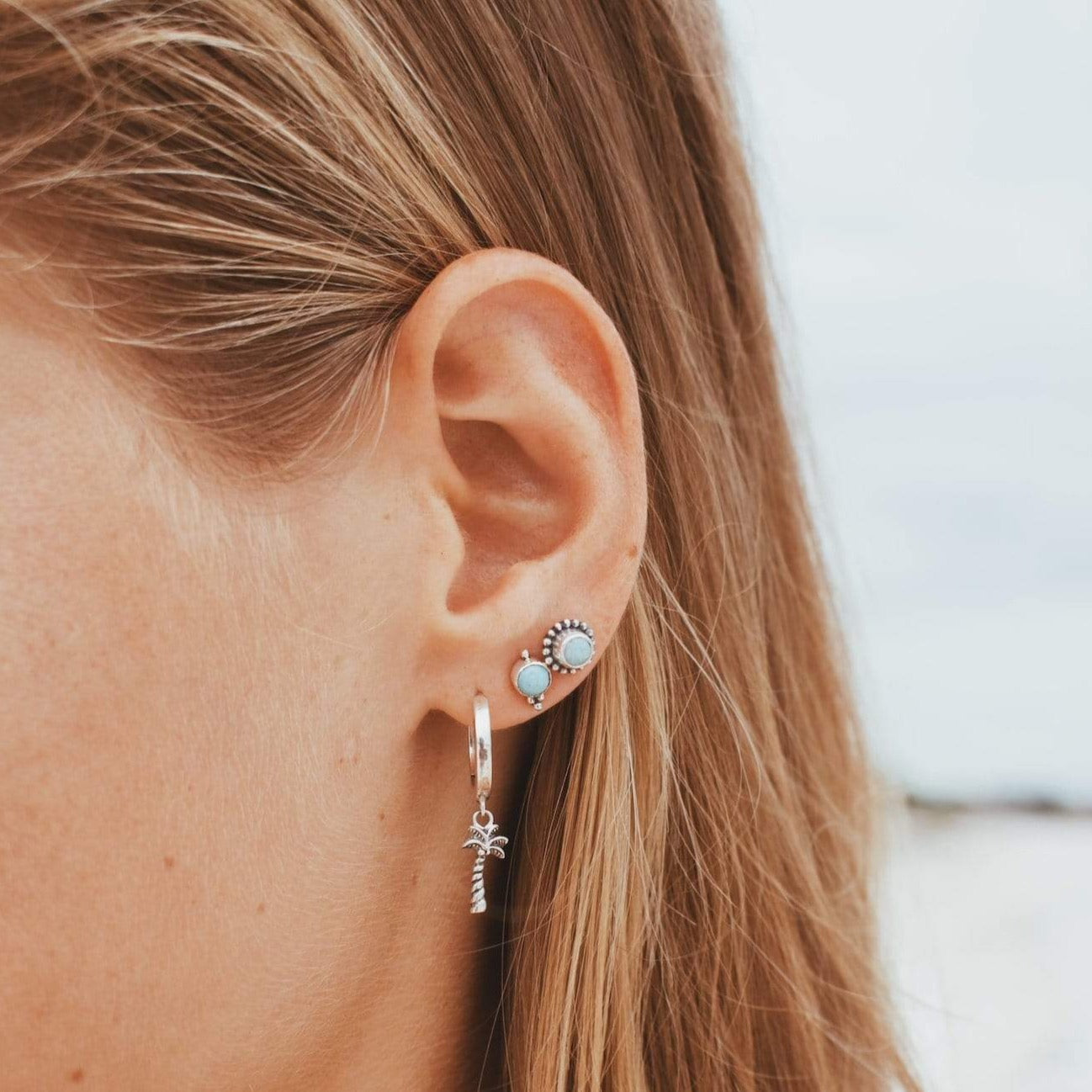 Mini Kreole mit Palmtree Anhänger - Tropical Tribe