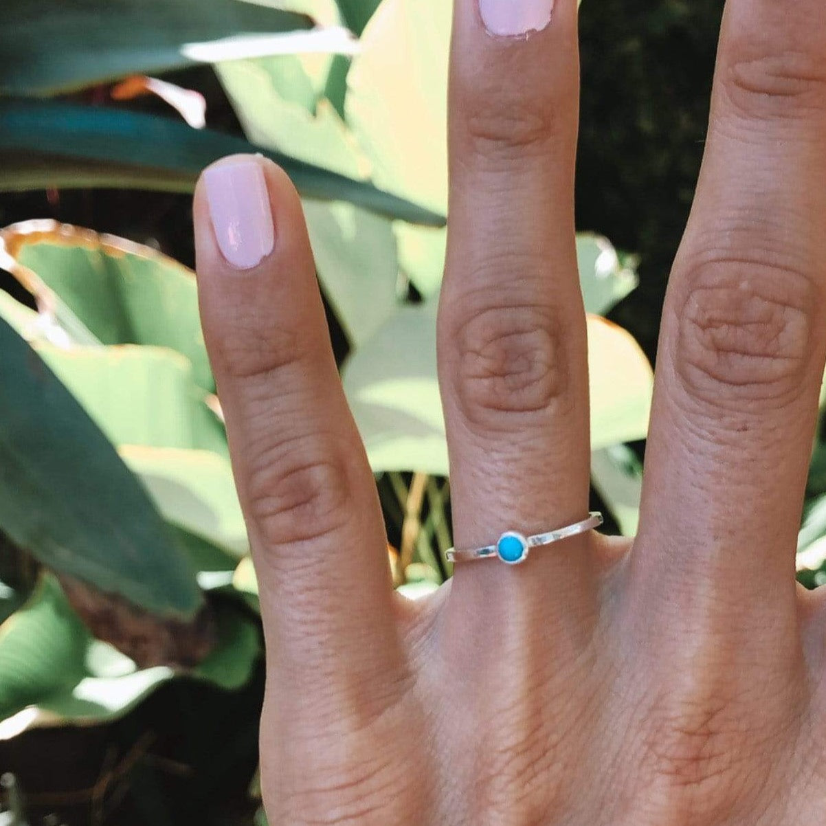Stacking Ring mit Türkis Edelstein - Tropical Tribe