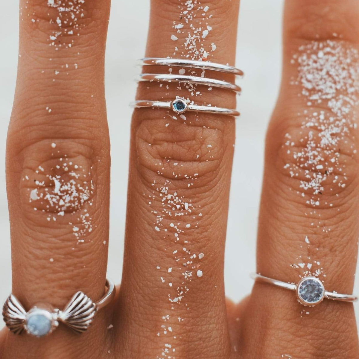 Mini Stacking Ring mit Topaz - Tropical Tribe
